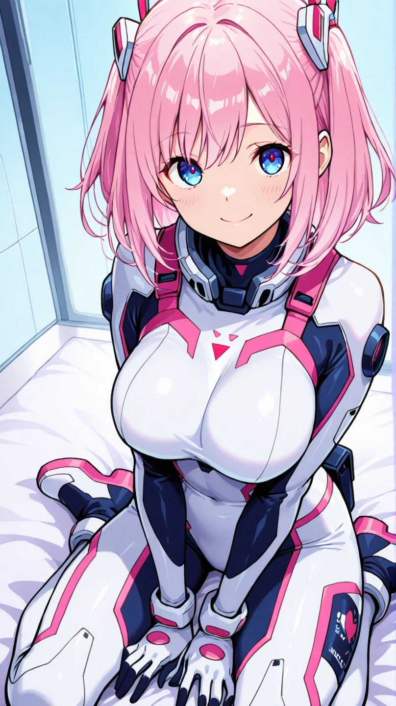 score_9, score_8_up, score_7_up, zPDXL, zPDXLpg, <lora:offset_0.2:0.1>, <lora:spo_sdxl_10ep_4k-data_lora_webui:1>,
1girl, solo,
noahnikke, pink eyes, pink hair, short hair, headgear, sparkle hair ornament, black , armor, shoulder armor, breastplate, armored gloves, armored , armored boots, pauldrons, shield, hip armor, leg armor, armored skirt, <lora:Noah:1>,
full-face blush, embarrassed, looking at viewer,
sitting, on bed, , legs up, ,
indoors