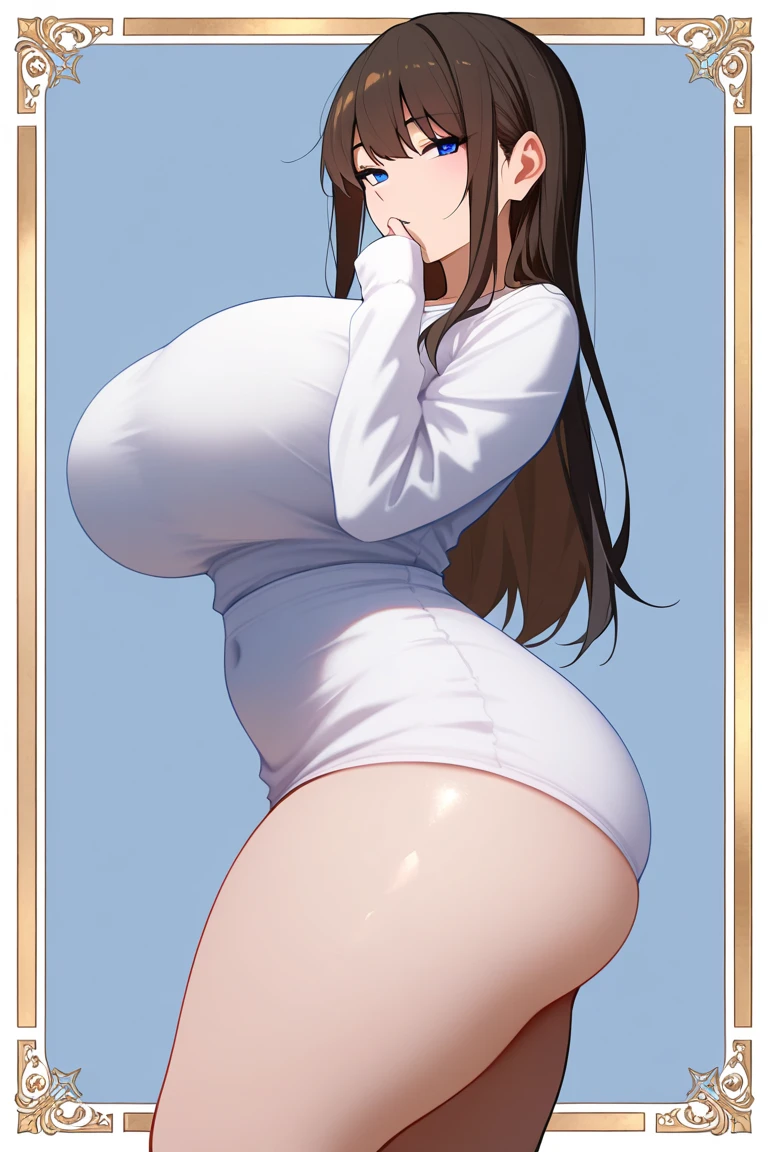 One Girl,Long Hair、Precise five fingers,{Knee-high socks}、(((Wide Hips)))、 (((Plump thighs)))、((Big Ass))、(Big Breasts) Embarrassed look,whole body、Sexy pose