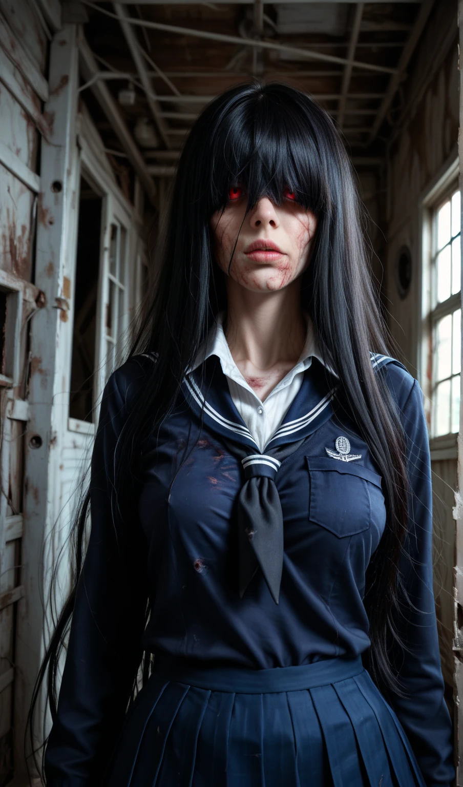(Best quality, 8k, 32k, Masterpiece, UHD:1.2) Zombie, undead, decay, scary, Tomie, Beautiful, Corpse