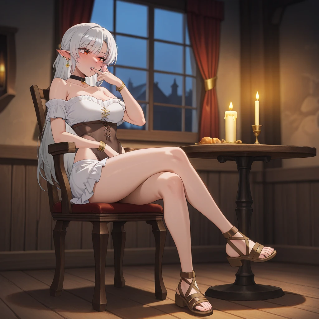 <lora:Bean:0.7> Bean, solo, , blonde hair, indoors, parody, wide-eyed, potion,full body,sexy pose,sitting on king throne, looking in to the camera,nude,holding glass of wine,