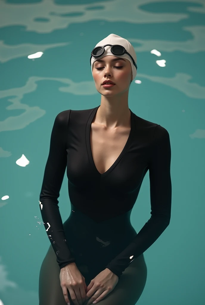 (high-resolution capture:1.1) Photographic portrait of a (woman),(shallow depth of field),(natural lighting), (striking clarity:1.1), (authentic expression), wearing tight sheer bodysuit, wet, water,(((wet hair))), (wet skin), (((full body))), tall, ((thin body)), small breasts, ((cameltoe)), (((anatomically correct))), (((small chest))),