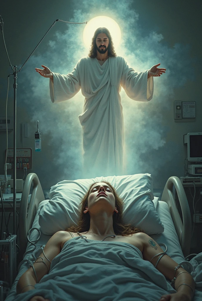 While a Man is Dying on His Deathbed, Azrael Takes His Soul