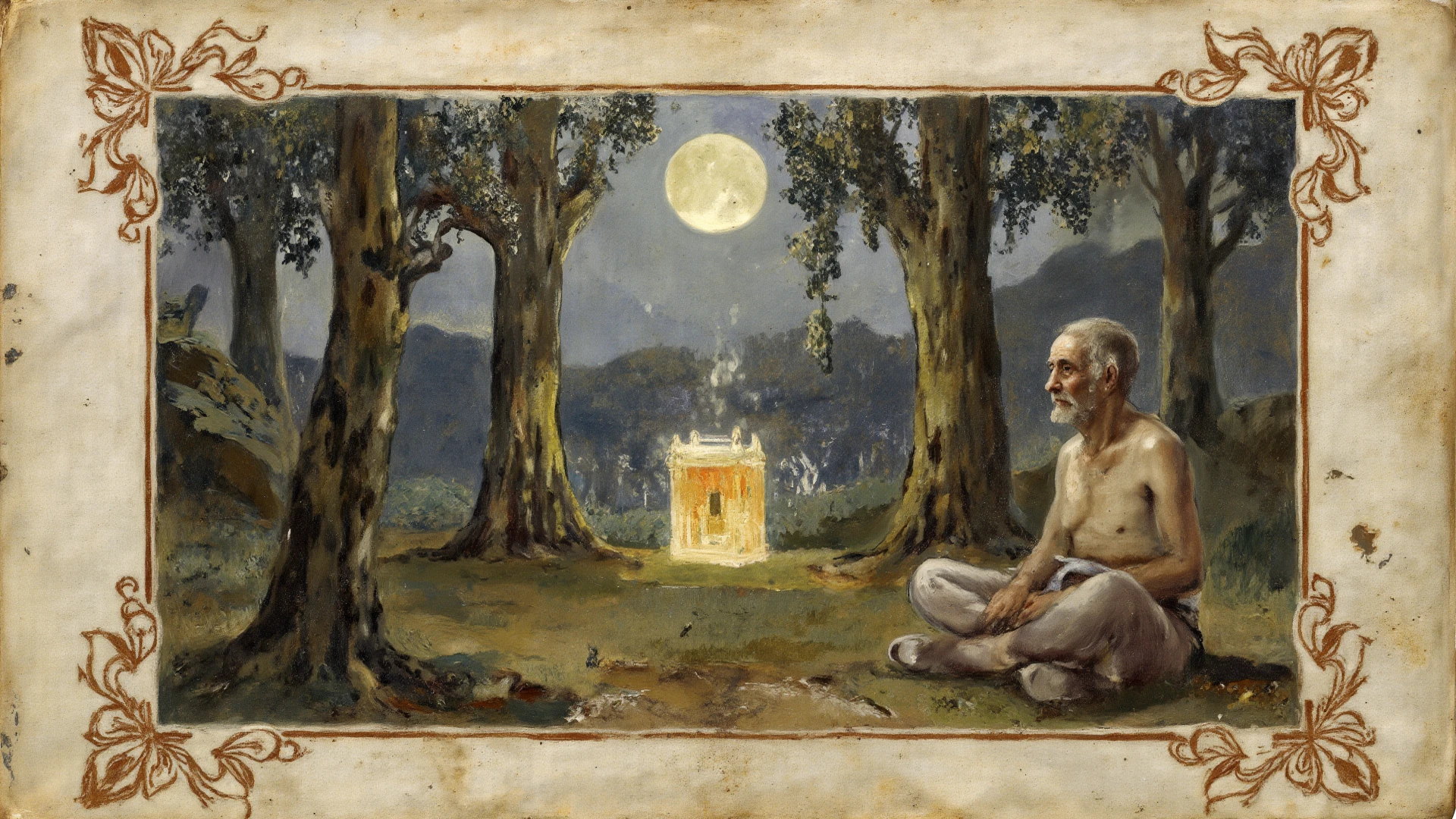 ramaayanam vaayikkunnu
Translate text with your camera
A beautiful home at night
A beautiful  comes with a lamp and the grandfather sits in the verandah reading the Ramayana