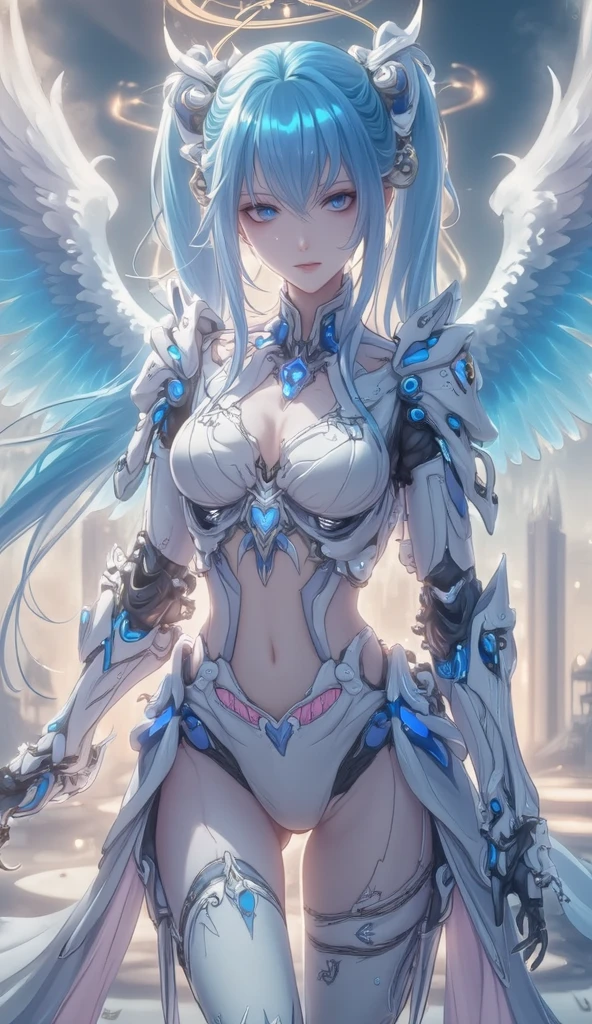 In a destroyed future city，Wearing futuristic armor、Mid shot of sexy woman，Has scratches and stains, fantasy, Science fiction, 美しい女sexualな顔, charming, sexual, haze, 明亮charming的眼睛, dramatic, A masterpiece of the highest quality, actual, familiar, 8K, high dynamic range, Shallow depth of field, movie lighting, bloom, shining, Color difference, sharp focus
