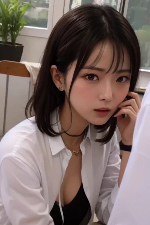 (NSFW), ((best quality)), ((masterpiece)), (detailed), ((man, huge penis, vigorous, Having sex with a woman in doggy position,Oral sex and side view)), rape a woman,쳐진거대한가슴,((((올누드))))