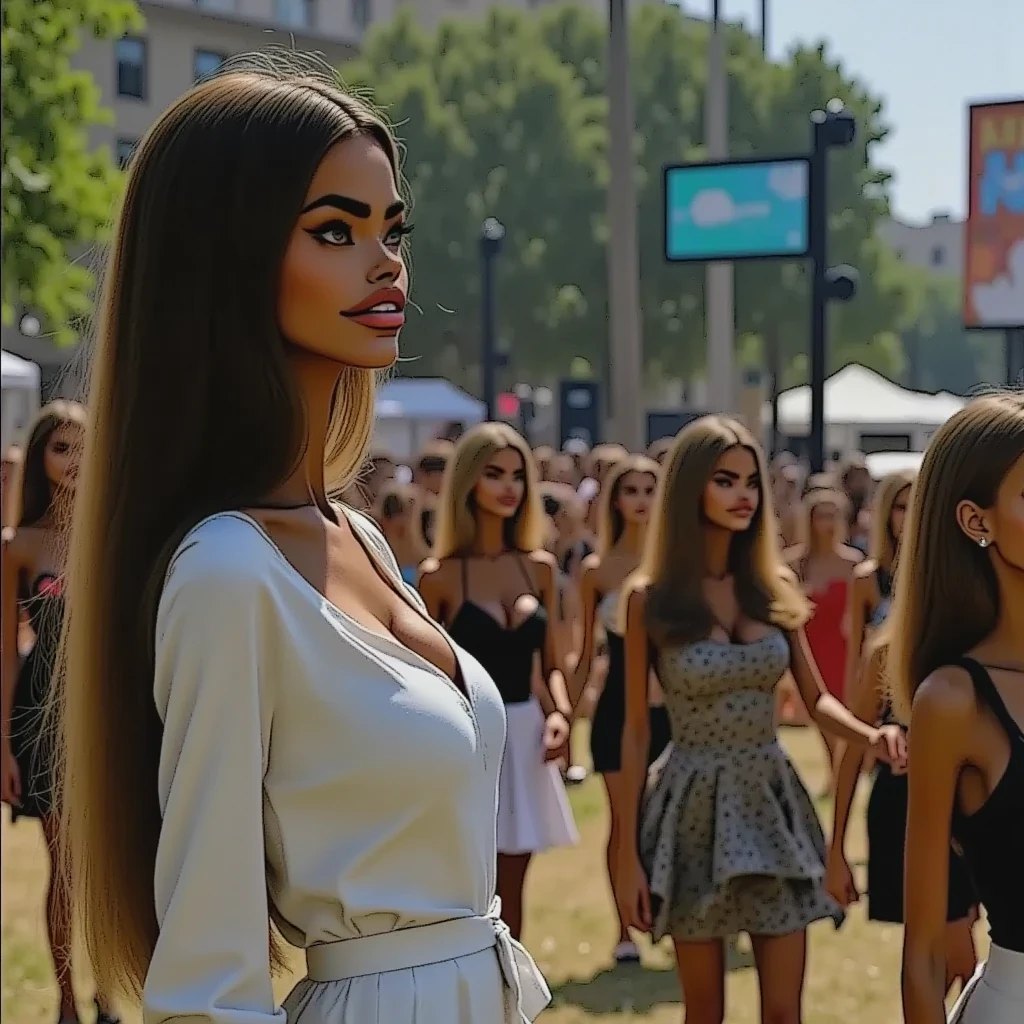 (巨作, Best quality, Realistic),
1girl huge large breasts,(on the St. Peter's Square of Vatican,crowd of),gypsy dress,(Princess Eyes,shiny pupils),Dancing,  Gold, banquet, crowd of, picking up skirt,Pale skin,
[Slight smile],