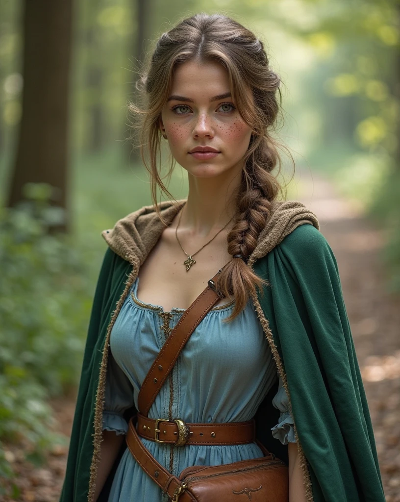 (8k, best quality, masterpiece),(best quality), (ultra highres),action pose, a beautiful woman <lora:Teagan:0.8>, beautiful eyes, detailed iris, short brown hair, full body portrait, small breasts, wearing white jedi robes with leather belt, star wars, forest endor background, modelshoot style, intricate, elegant, skin details, realism, (hyperrealism), (cinematic), (hyperdetailed), hdr