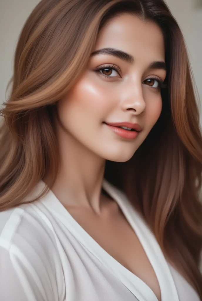 Fashion model 20 years old [[[[Close-up cleavage]]]], [[[[climaxing]]]], [[[[rapeseed]]]], [[[[shoulder]]]], perfect  eyes, Perfect iris，perfect lips，perfect teeth，Perfect Skin，soft front lighting，glowing light，HighDynamicRange，Pure white costume，tee shirt，(facial closeups)，4K Ultra HD, 超高分辨率, (realistically: 1.4), Best quality，tmasterpiece，Ultra-diluted，（pastel colour：1.2）