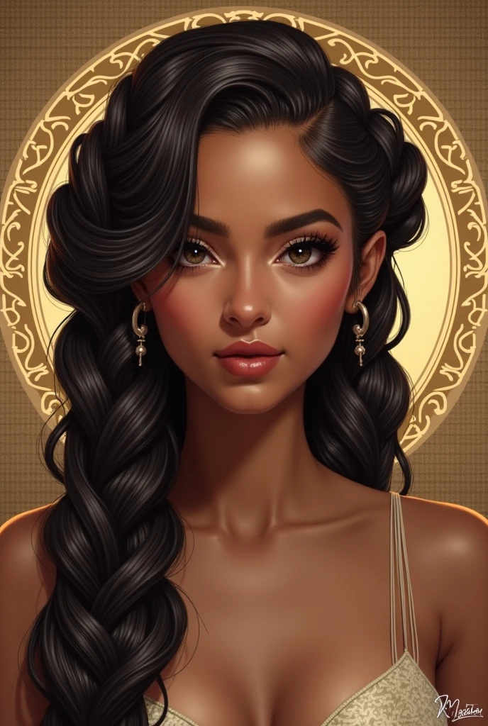 1girl, african girl, 18 years old, long wavy hair, detailed black eyes, beautiful lips, skinny, tattoos, old school fashion, intricate details, high quality, photorealistic, cinematic lighting, dynamic pose, warm color tones