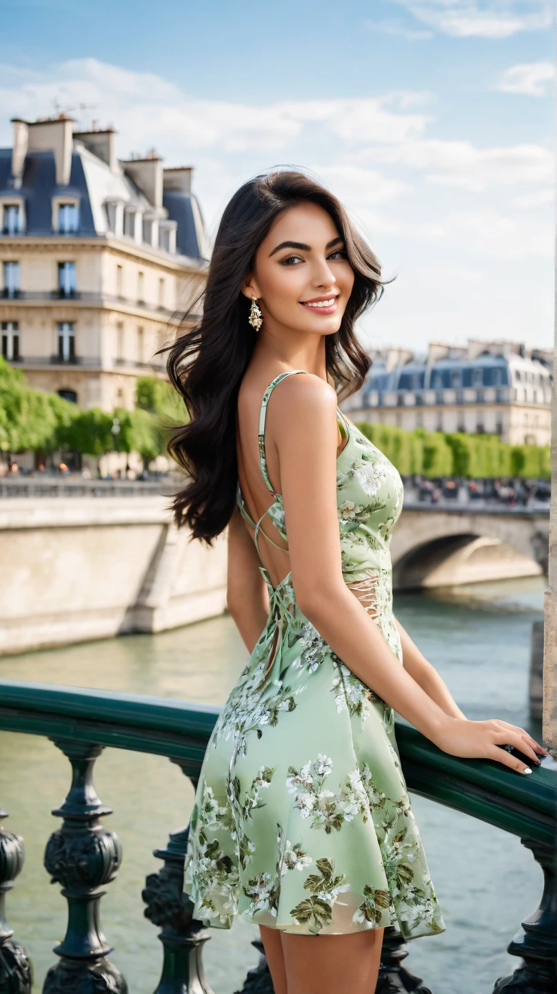 RAW, Best quality, high resolution, Masterpiece: 1.3, Beautiful brunette. Best quality, high resolution. Realistic, detailed and complete body. there is a woman standing in front of a bush with flowers, portrait of a woman in her 40s, she is wearing a black blouse, portrait image, profile image, robust adult woman portrait, female portrait with flower, back photo, 8k. She is around 35 years old, a woman in good physical condition. Masterpiece, best quality, (best quality), realistic lighting, 8k.