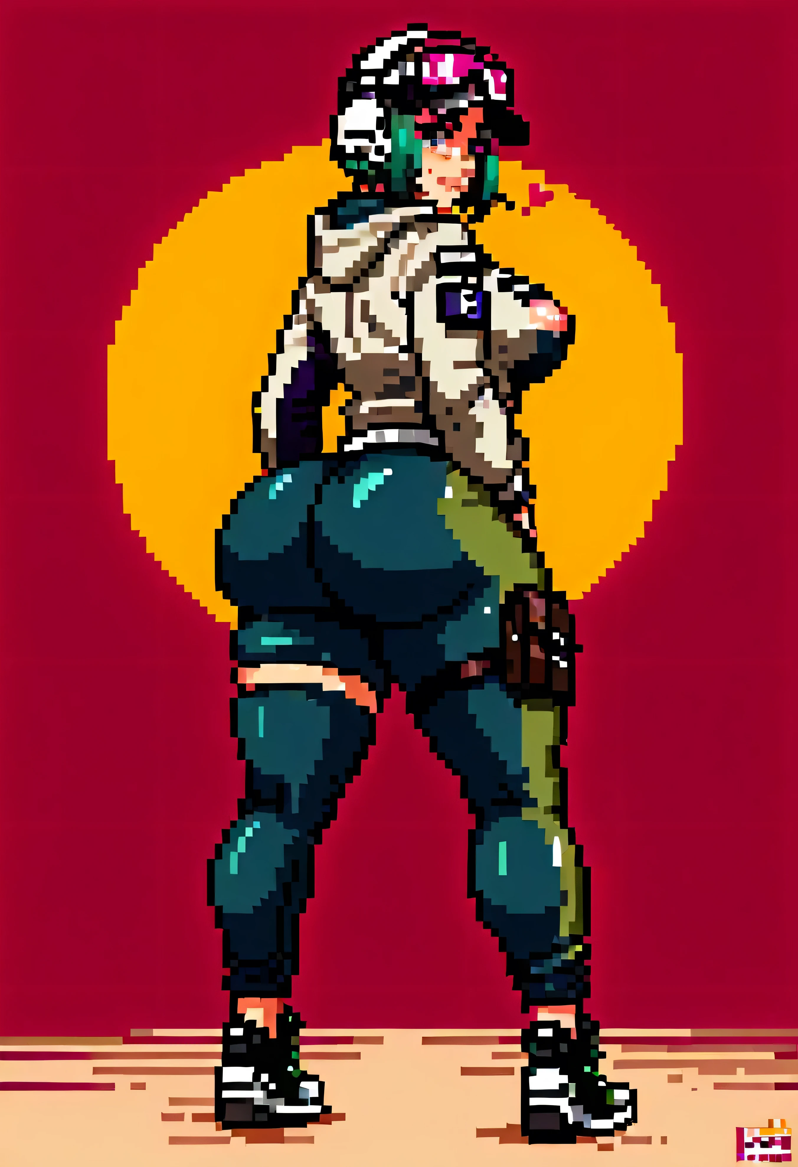 (incredibly beautiful full body photo, standing, (((bright eyes))), good anatomy, perfect hand muscular legs))), thin waist, muscular abdomen, wearing black high heel shoes, (((with her back to me showing her big shapely ass to me)))