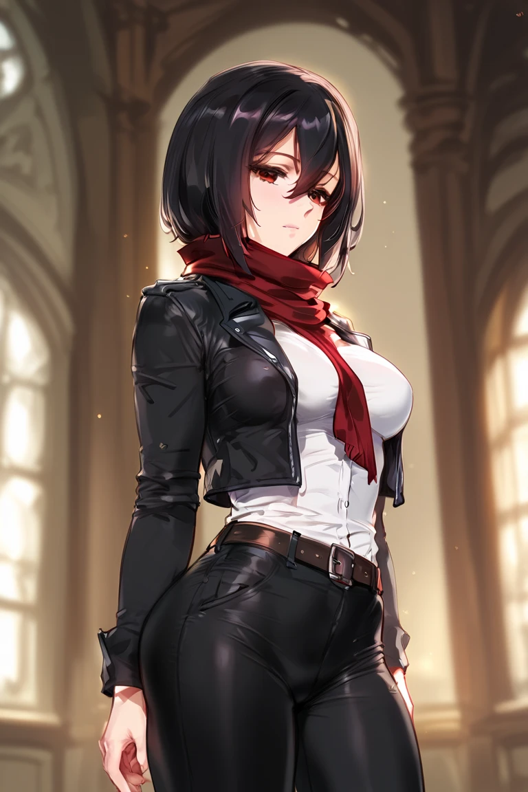Frame from below, Photo below, view from bottom, Sexy, Erotica, Nudie, sexypose, combat stance, half naked, shirt unbuttoned, Hesitate, Erotica, Super Epic Composition, aot style, Shingeki no Kyojin, mikasa ackerman, 1girl, in full height (Body Full 1.1), Hand strap, quiff, Long black hair, red hair ends, red strands, black hair, Black pants, 가슴, Average Breasts, pink eyes, Hair between the eyes, turnstile, long sleeves, looks at the viewer, Average Breasts,, breeches, red scarf, a scarf, Shirt, Short Hair Hair, Roof of the city, roof, Sun, In the air, Holds blades in his hands, jump, Smoke, 独奏, hip belt, white shirt, Scientific Research Building \(Emblem\), ((tmasterpiece)), beste-Qualit, Sex, hooligan, waist, legsupms, buttocks, 가슴, (Body Full 1.1), Camera from above, Frame from above, the night, Lights, looks at the viewer, ssmile, grin, criminal, laughting, Cool anime 8K, Clean and detailed anime art, 4K Manga Wallpapers, Подробный портрет Anime Girl, Anime 4K Style, Anime Art Wallpapers 4K, Anime Art Wallpaper 4K Masterpiece, Gorgeous, Best Quality,