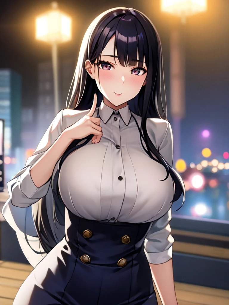 (mega boobs:1.5), (((Safe and secure、Zero Two、everyone、safety sensor、Absolutely safe、sffns:1.8, SFW:1.8, safety)))、
masterpiece、Official Art:1.2, highest quality, Ultra-high resolution , employment、ultra employment、8k, 32k、Main light at 45 degrees from the front,Auxiliary Light、Soft Backlight、A colour palette to suit your space、Lighting that matches the atmosphere of the space, (Accurate human body:1.8、Correct five-finger)、RAW Photos、reality: 1.4, Written boundary depth, chromatic aberration, Caustics, Wide Light, Cinema Lighting、Ambient Lighting、Detailed Background、Background Blur、

( One Girl、Long Hair Girl、Beautiful Japanese Women、 jirai make up:1.3, Colored contact lenses、Lip gloss, eyebrow、Long eyelashes、Jirai Girl, Jirai Type Makeup:1.3、Long black hair)、((Oily skin:1,5)), Oval Face, pore,(Gloss Eyeliner:1.1、Deep double eyelids, Thin eyebrows, Glossy lips:1.4),Lots of ear piercings、


upper body shot, camera angle is low, written boundary depth, Focus on the center, fine eyes, perfect face and eyes、


At amusement facilities, game machine, game machine, 
girl, black short bob, early teens, black oversized shirt with pockets, black mini skirt, Purple collar, black face mask, earrings, 
thin, Are standing , Naughty, 
zettai ryouiki, Absurd Solution, absurd, highest quality, (((big breasts)))、(night:1.8,Dim lighting:1.5, Downtown at night:1.5, Night entertainment district:1.5)
