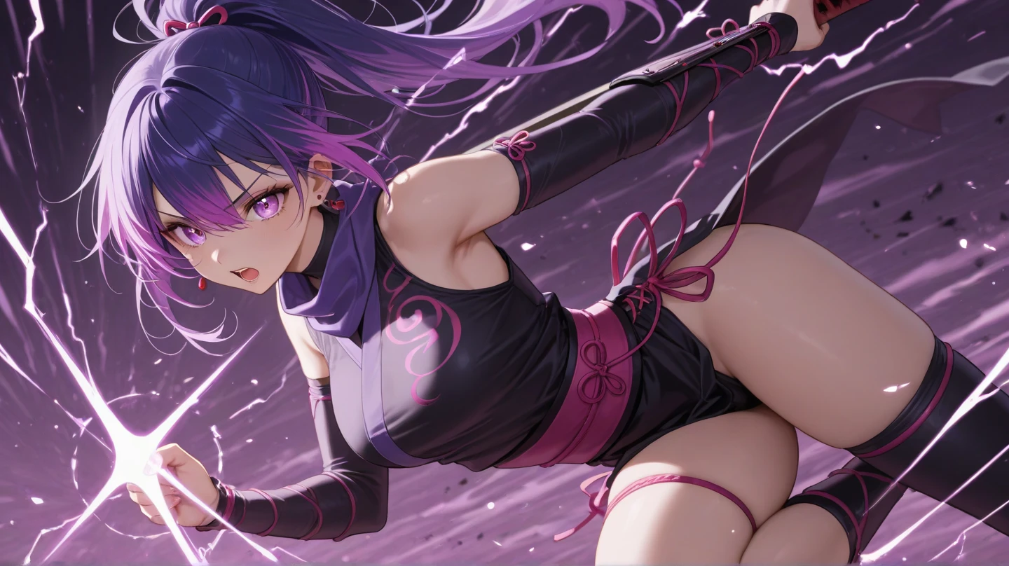 Tokoyami Towa Ponytail Succubus tail Yukata Nude