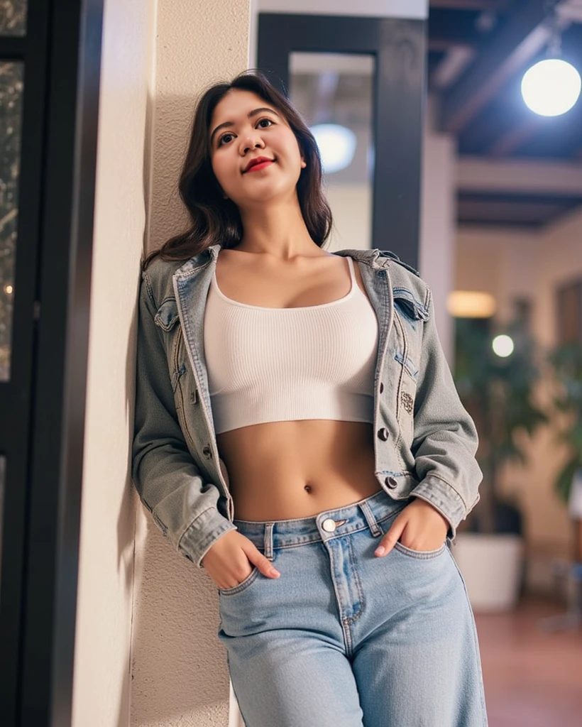 (masterpiece), face of a teenager, symmetrical, photorealistic, surreal, beautiful, upper body, bob_cut hair, leather choker, wearing a simple transparent sweater, ripped jeans shorts:1.3, perfect anatomy, (no underwear), large breasts, supernumerary_nipples, seductive and erotic, looking at the viewer, blush, humble, curvy, elegantly formed, very innocent smile, slightly muscular, elegant, close to perfection, dynamic, highly detailed, character sheet, 8k photography, professional photoshoot, conceptual art, highly detailed, smooth, positioned so that the body is symmetrical and balanced directly to the viewer, cinematic lighting, photorealistic, lap of nature