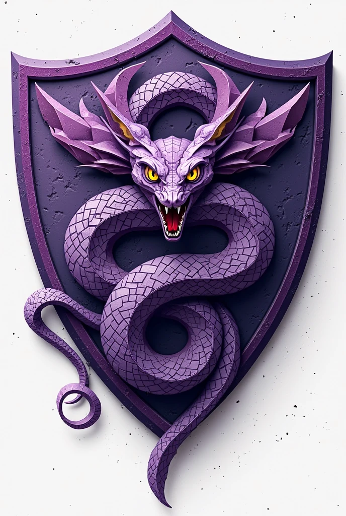 Create a logo with the letters Λ with the colors purple and black and a dragon