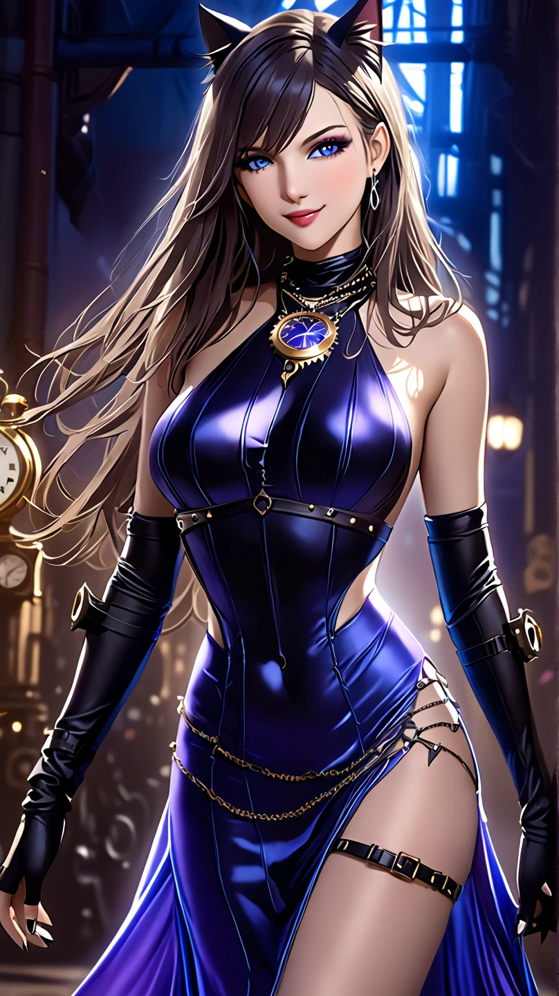 (Masterpiece, 4k resolution, ultra-realistic, very detailed), (sexy castle theme, gigantic breasts, charismatic, there's a woman standing in a hotel, wearing black dress, she's beautiful), [ ((25 years), (long black hair:1.2), full body, (((gigantic breasts))), ((huge breasts)), (blue eyes:1.2), (sexy pose), castle interior, ((detailed castle environment):0.8)| (curtains, at night, dynamic lights))], 4K, ultra-high definition, very realistic, very detailed, woman standing in a hotel with massive breasts, wearing a dress, long black hair ((chest view))
