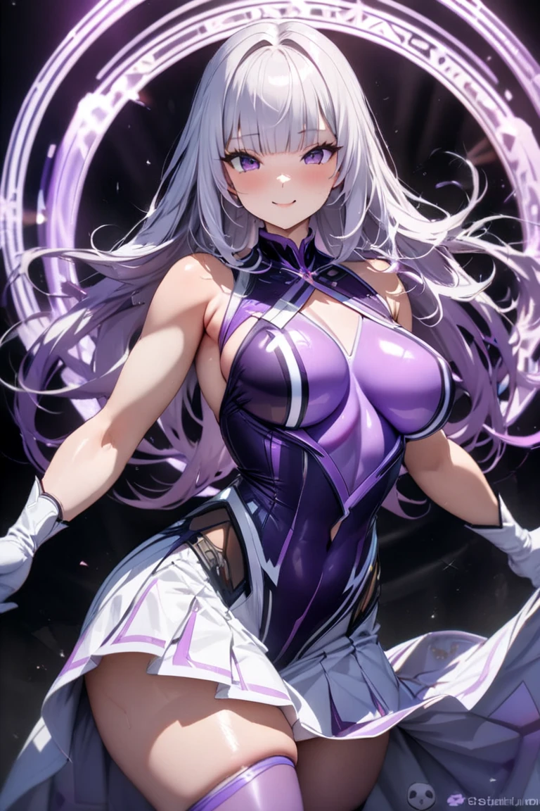 Unicorn Anthropomorphic Female High detail White hair Purple pupils, tetas enormes cam ltoe 