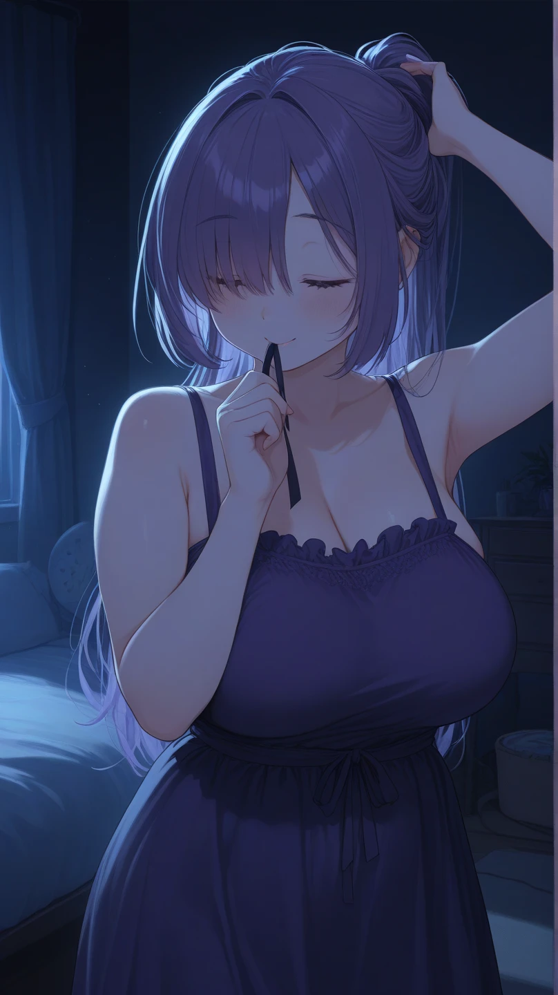 A girl,Long hair, bangs, Pink Hair, Hair between the eyes, (Purple Eyes:1.5), (Large Breasts:1.2),
rest clavicle, White shirt, Pleated Skirt, mini skirt, bracelet, White skirt,cleveage,nipple,NUDE,Protruding,
rest looking at viewer, whole body,Closed double yang,Eyes closed,
rest indoors, kitchen,
rest (masterpiece:1.2), best quality, high resolution, Unity 8K wallpaper, (illustration:0.8), (Beautiful and delicate eyes:1.6), Extremely detailed face, Perfect lighting, Extremely detailed CG, (Perfect hands, Perfect anatomical structure),