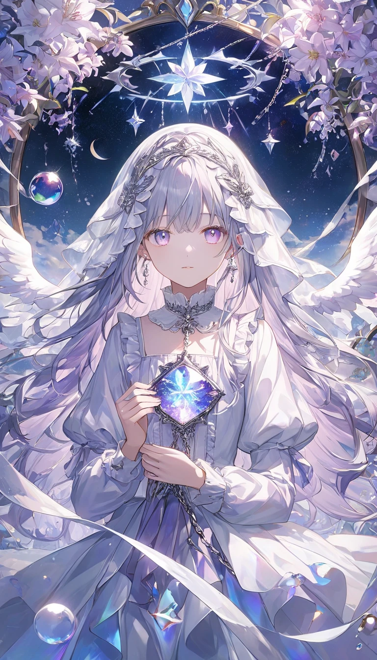 (((1girl))), ((best quality)), ((masterpiece)), ((ultra-detailed)), (illustration), (detailed light), (an extremely delicate and beautiful), (beautiful detailed eyes), (sunlight), ((extremely light)),  ((extremely clothes)), (((hyper detail))),(((((front lighting))))),(((((front light))))),

((((quite adorable purple magical dress with a skirt and robe and magical tiara)))),
, (((Mage))), (((angel))), ((((angel wings)))), ((((angel halo)))),

(((wavy long hair))), ((((platinum blonde hair)))), (((long hair))),
(((sky blue eyes))), 

((((whole body)))), aged 4 to 6, ((((())))), (((((quite adorable young girl))))),
(((condescending expression))), (mischievous smile with sexual satisfaction),  (((extra adorable))), (((extra slender shape))), 
(((extremely beautiful detailed face))),

((elegant magic gloves)), 
((elegant magic boots)), 
((((dynamically sitting on the magic circle)))), ((Dutch angle)), (((magical pale purple panties))), 

(((()))),
(((extremely thin thighagical white stockings)))
