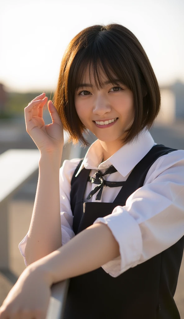 (top-quality、8k、32k、​masterpiece、UHD:1.2)、Pretty japanese woman、A detailed face、25-years old、middlebreast、(A black、short-hair:1.2)、High School Teacher、(Open dress shirt、long-sleeve:1.1)、(tight skirts:1.5)、耳Nipple Ring、(From  above:1.1)、pov、looking at away、sitting floor、Wooden flooring、white walls、(bewitching)、(A sexy、seductiv、In love with a schoolboy)、(ssmile)、(a closeup:1.2)、chalk board、‎Classroom、evening glow、Artistic photography、
