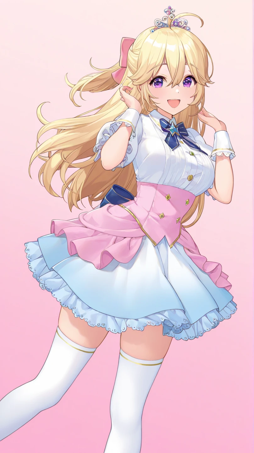 A gorgeous 15-year-old blonde Japanese girl wearing a super shiny latex navy blue long sleeve sailor uniform　She spreads her hairy pussy covered in white slime　She is pregnant