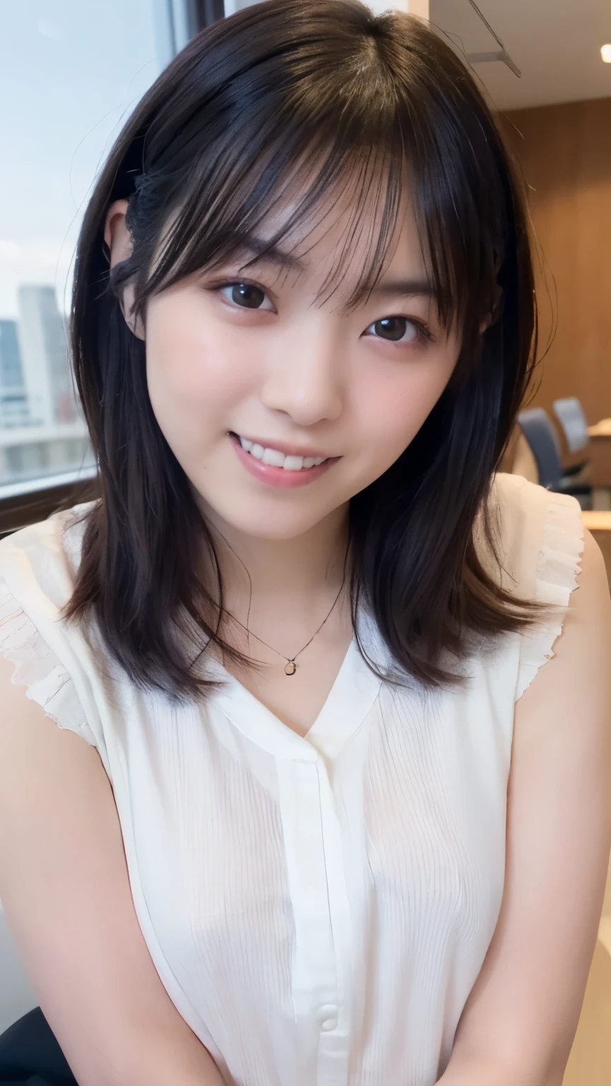 ((highest quality, 8k, masterpiece:1.3)), concentrate: 1.2, Perfect body beauty: 1.4, Hip: 1.2, ((Layered Haircut, chest: 1.2)), (Wet clothes: 1.1), (rain, street:1.3), Bandeau dress: 1.1, Highly detailed face and skin texture, Beautiful Eyes, double eyelid, Whitening skin, Long Hair, (shut up: 1.3), smile