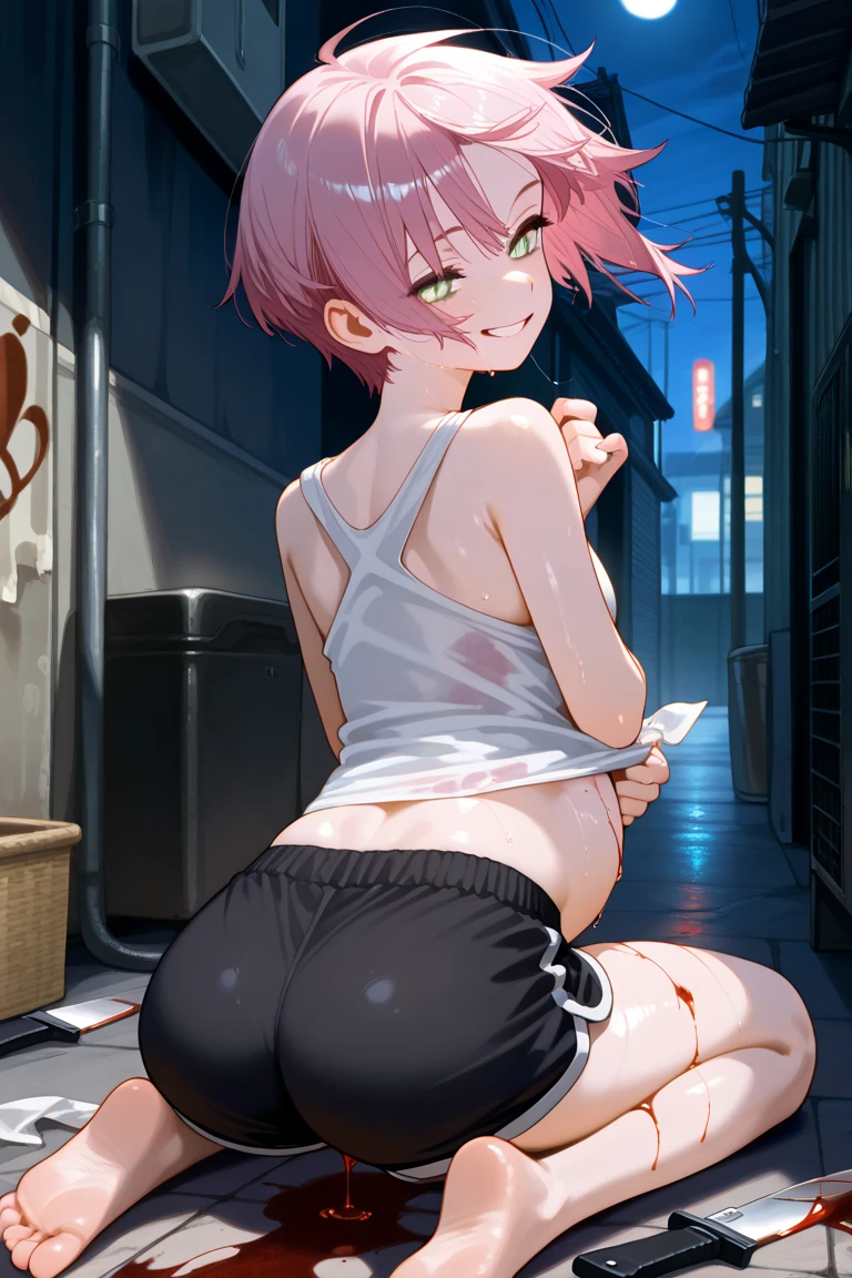 Young girl with pink hair, long twintail hairstyle, ((small bushy eyebrows)), wearing ta dress, loli(Zankuro) drawing style by zankuro artist, Zancrow style, image uploaded in R34, in the mall, surprised face , suddenly having sex in public, ((doggy style sex)), ((public sex in a restaurant)) naked ass in the male crotch, (medium perky breasts), perfect anatomy, young boy fucking her