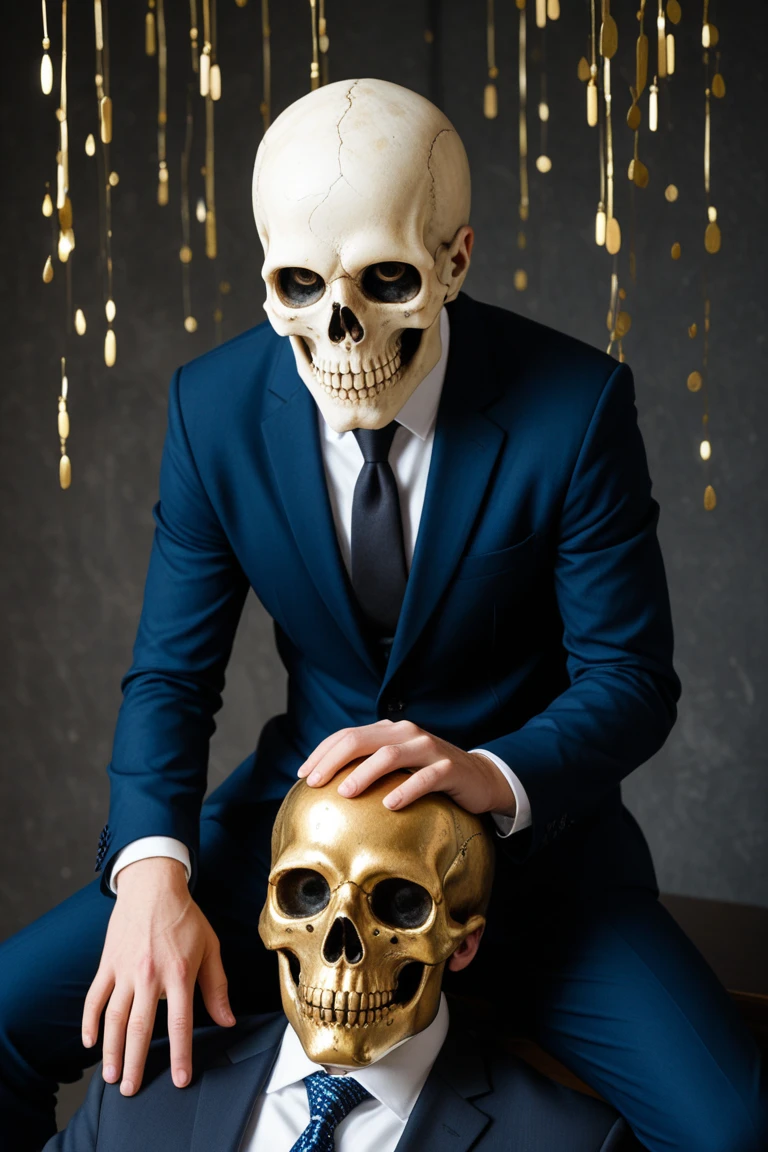 Skull in suit and tie