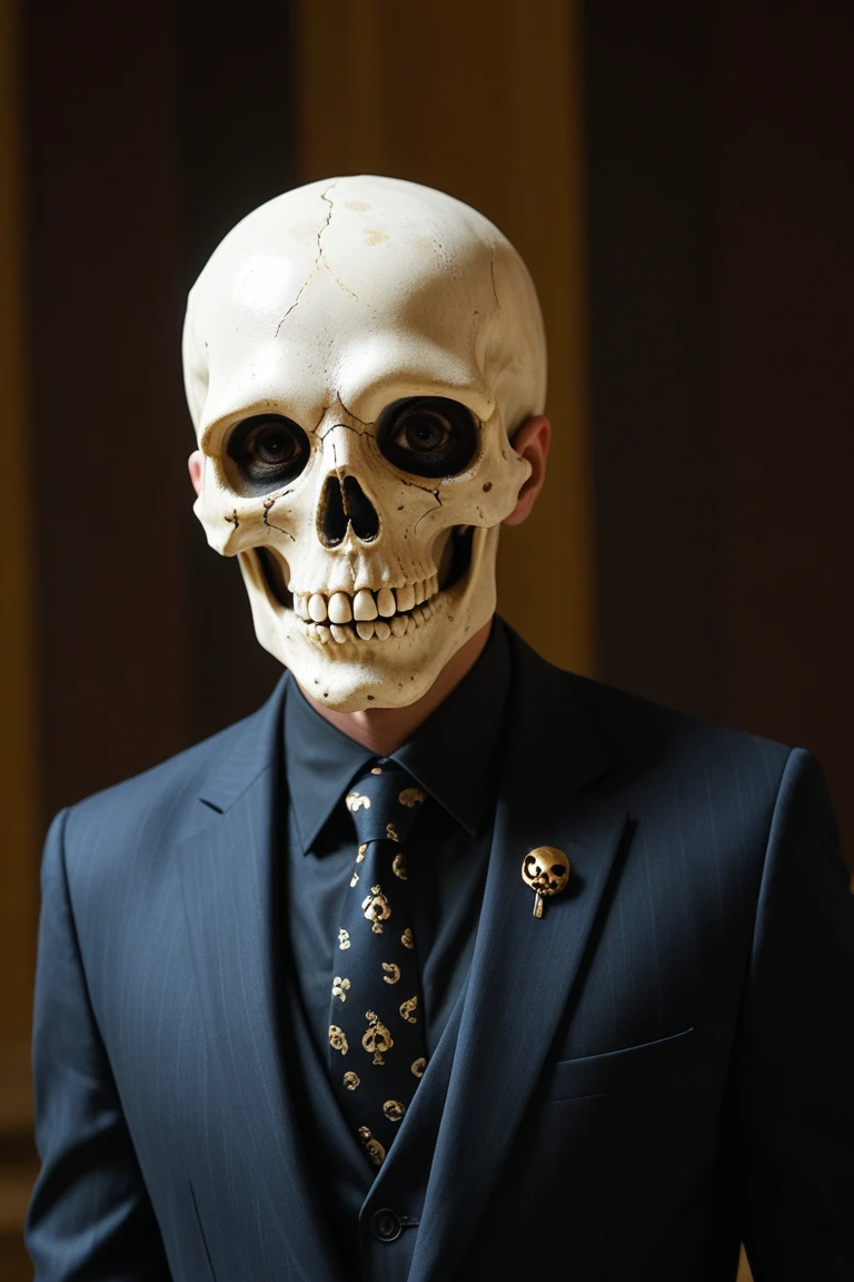 Skull in suit and tie