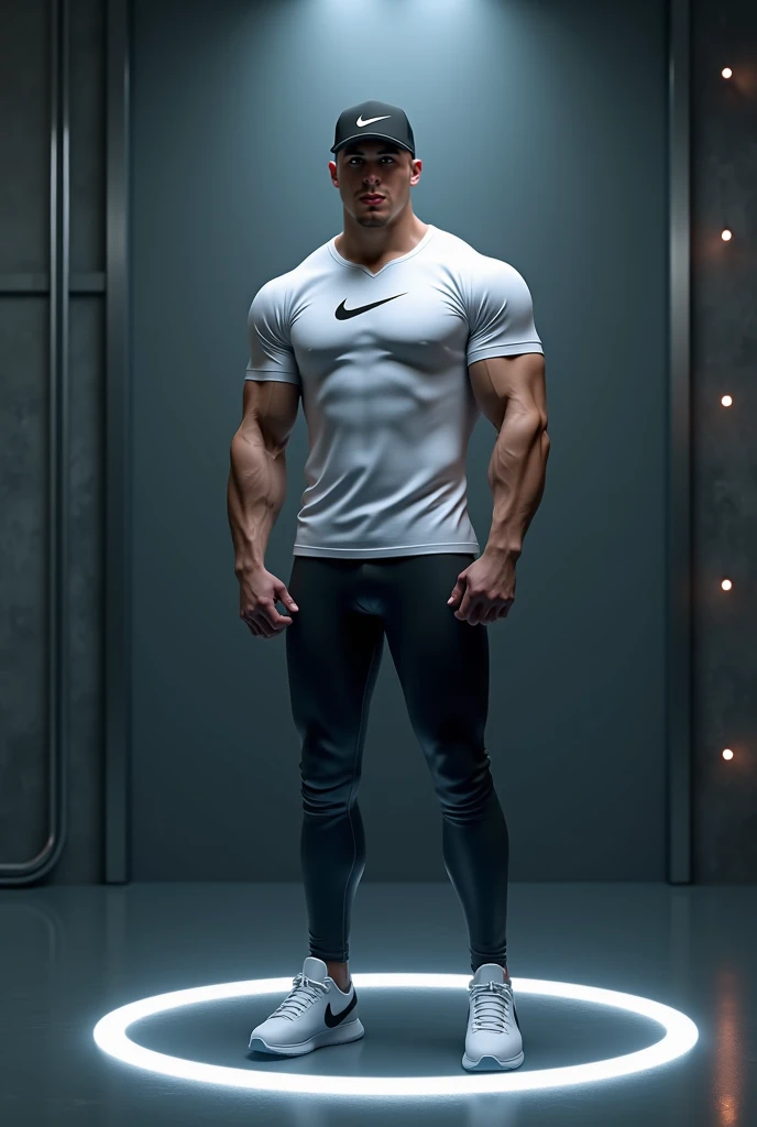 (absurderes, A high resolution, Ultra detailed, hdr), Masterpiece, Best quality, Portrait of a boy, Handsome boy with red eyes, Detailed face, Professional photo, The Arafed man went into battle shirtless, Fight comfortably，legs are open, (puffynipple(From below:1.1)), Focus on your audience,18 year old boy, Handsome boy, [ A well-defined body ]，Light blue shirt opening，Abs，chest muscle，short white pants，large bulge，Black leather shoes，Close-up of feet，prinz，silber hair