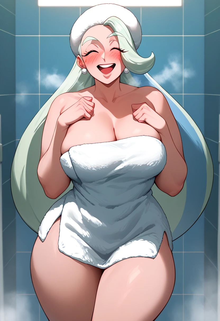 hot mature anime girl sucking on big dick, thick, white dress, tight panties, white hair, uncomfortable smile, very long nipples, cameltoe, bimbo, fat lips, saliva, sucking on cock, dick in mouth, tiny dick, gloryhole, hole in wall, cock in hole, sucking, vaccum face, big cock, black cock, white cock, mother, tits covered by dress, nipple outline in dress, mature, 