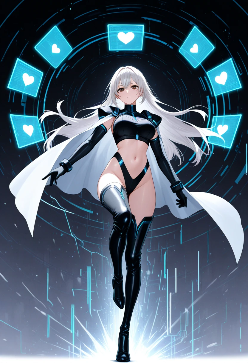 optimum,tmasterpiece,A high resolution,best qualtiy,hyper HD,super detailing,Award-Awarded,16k,独奏,(The upper part of the body),anatomy correct,Beautiful cyberpunk girl,Ex Machina,cute face,high light,Gradient Beige Hair,Hairline,((Scarlet eyes)),long eyelasher,Hanging eye corners,White skin of the,(small boobs),(Slim body),((blouse)),((high-waist_Skirt)),(),ear studs,(neck rings),(Laser material clothing:1.2)