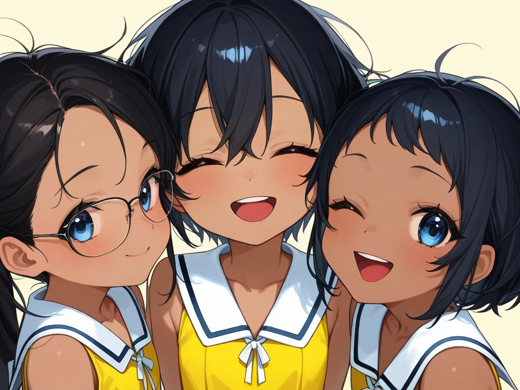 Highest quality,masterpiece,smile,Completely naked,Nipples,Dark hair color,Rural events,Schoolyard,Girls and boys showing each other their naked bodies,Pussy,penis,Shy laugh,Students aged 10 to 18,pubic hair