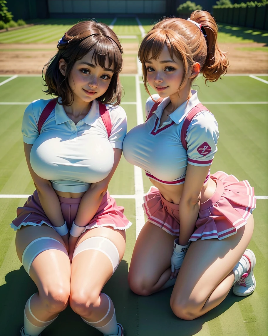 SFW, (White and Red, Ultra-detailed masterpiece with Hasselblad:1.2, bokeH:1.2, Twilight Lake with Red-dyed clouds:1.2), (nipple:-0.99), (Acutance:0.8), (many sexy junior idols in group photograph), (((Extremely Detailed KAWAII face variations), joyful expression variations)), {Captivating gaze with sparkling highlights | Open Gigantic Cleavage | pretty Ass | Overflowing Underboob | (((loose opened white SchoolUniform with visible Navel or Butt crack ))) | full of Flowers covering girl's body | (Colorful Light shines and reflects:1.2) | Luminescent Particles }. (((Ultrealistic and photorealistic:1.37)) with a touch of rawness). (not Detailed fingers:-0.9) .