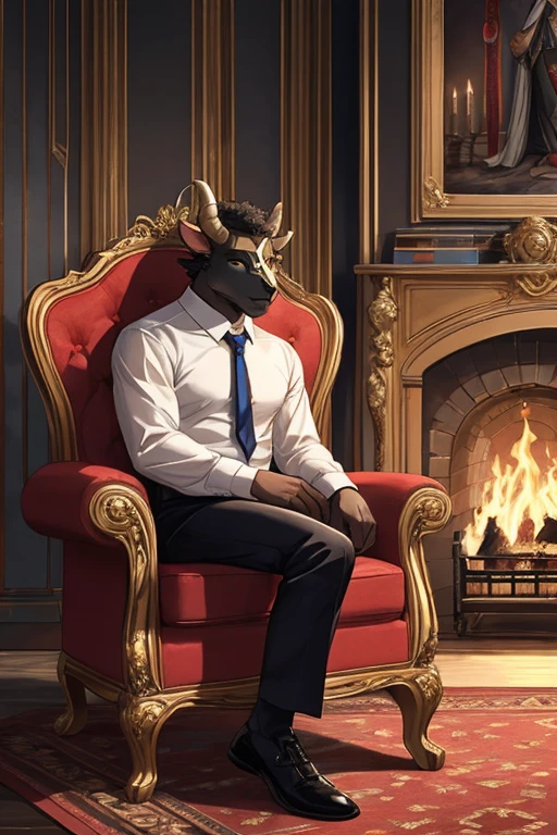 detailed face, detailed eyes, adult male, panther caroso, solo, sitting in an armchair with crossed legs, nude, ?????, black body, body completely in black, yellow sclera, pink nose, sexy, seductive, flirting, flirting with the viewer, flirtatious, holding a rose, surrounded by roses,