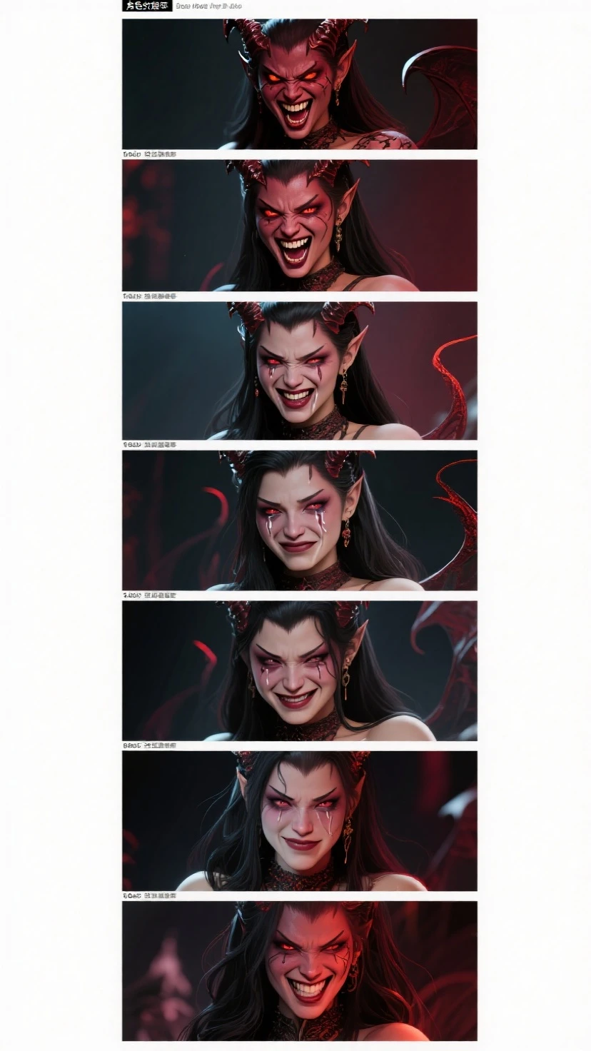 Three eyes, two noses, large ears, fangs, mouth，Hela hairstyle，D罩，Kirin arm，Six crab legs[I want to be quiet]