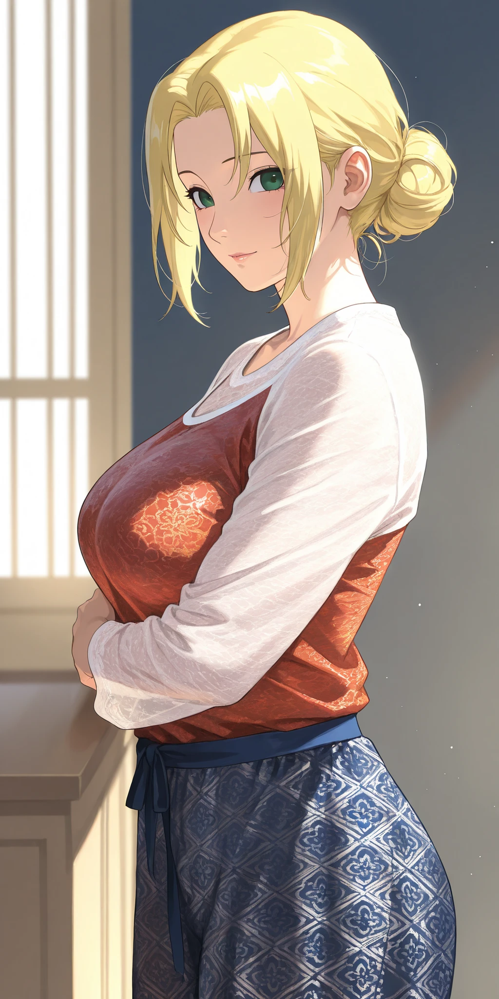 Mature Japanese Woman、short hair、ponytail、(((bright blonde:1.2)))、(((gal)))、金髪gal、tanned skin、(((big breasts:1.1)))、sexy、T-shirt appearance、Izakaya、drink alcohol、cheeks are red、nsfw、dimly lit room、shorts、big breastsが見える、shorts、Cleavage is separated、masturbation、sex、sweaty、sexyな下着