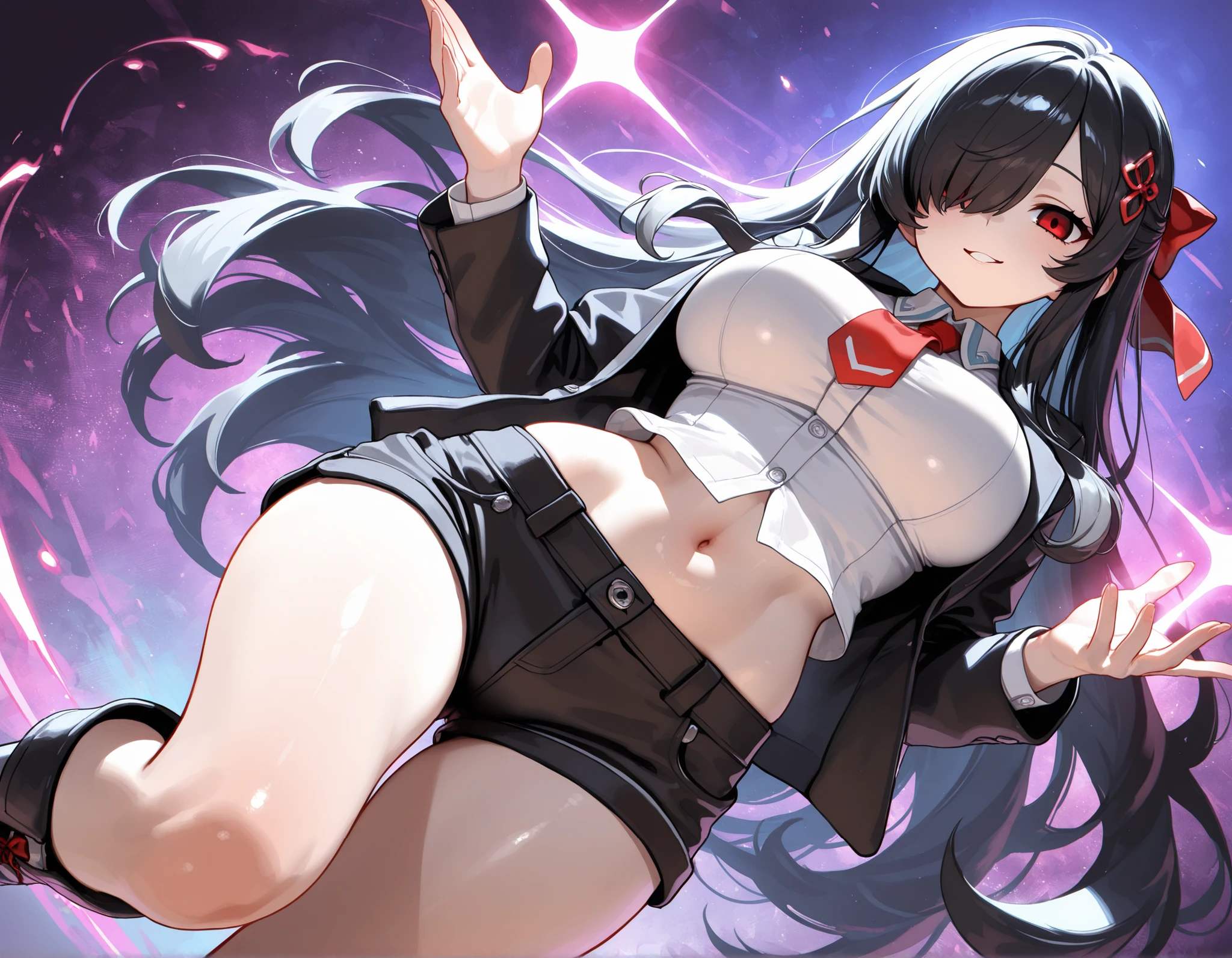 (Big Breasts)、A little angry、curvy、(((((1 girl)))))、High-pressure poses、In the theater