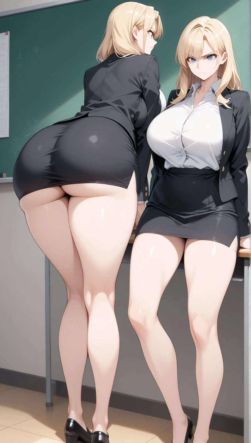((Five girls standing in a row))，high school girl，RAW Photos，High-cut underwear，Low Angle（Angle where you can see inside the skirt:1.3，pubic hair），smile，Long eyes，cameltoe，from below:1.3，pointybreasts，Highest quality, Ultra-high resolution:1.3， loose socks，Brown Skin（very fine and beautiful skin）,blonde, Black gal, Highest quality:1.3,(masterpiece), (Very detailed8K:1.1),Very detailed,Cinema Lighting, Detailed light, Best Shadow, Dynamic Angle,Flashy Panties，Very exquisite panties（High leg pants:1.1）,Super big breasts:1.6, Plump thighs, mini skirt（Pleated skirt），Indentation:1.1，In the classroom