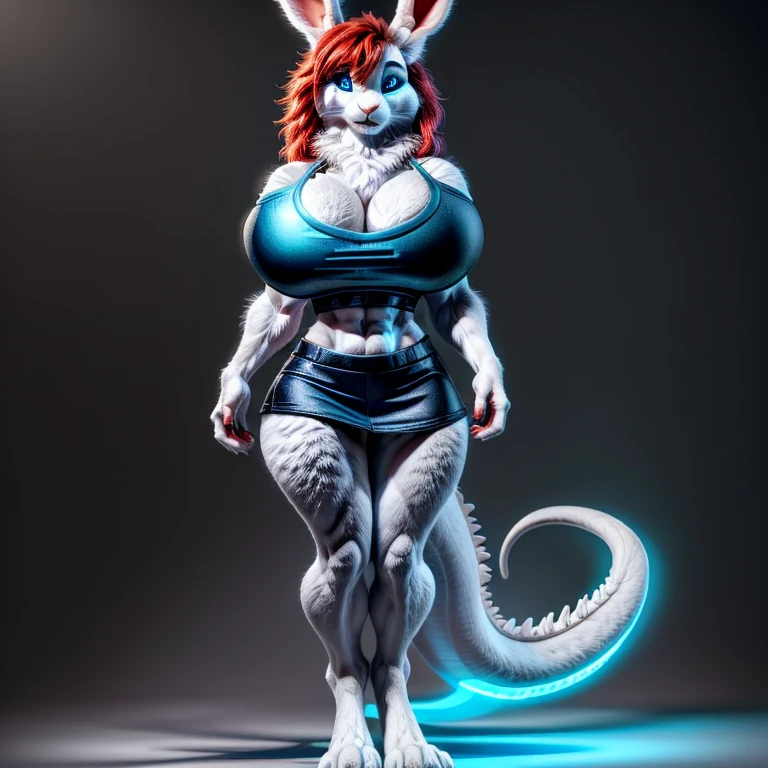 <lora:FurryCoreV2New:1> <lora:robot_skin_v1.0:0.5> masterpiece, best quality, furrycore
BREAK
photo of, (bald:1.3) female (anthro:1.3) sexy pose, white, white scales, Warm clothing, long sleeve sweater, Shorts, (white translucent scales:1.4), albino (wolf:1.2), ears, (antlers:1.1), (looking at viewer:1.1), standing, sexy pose, anatomically_correct_pussy, huge breasts, (narrow waist:1.2), wide hips, puffy cameltoe, slight smile, aroused, blush, full body, robot joints, mechanical parts