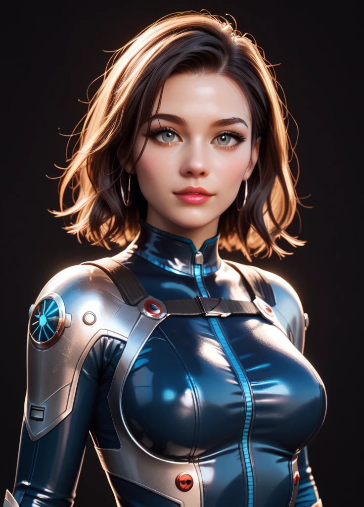 Best Quality, Ultra High Resolution, (Photorealistic: 1.4), Beautiful Eyes, Super Beauty, Short Hair, Beautiful, Cyber Girl, Eyes That Invite Viewer, Lover's Eyes, Inviting Facial Expressions, Sexy Smile, Perfect Style, Perfect Balance, Detailed Skin, Naughty Gaze, Sexy Feeling, Near Future