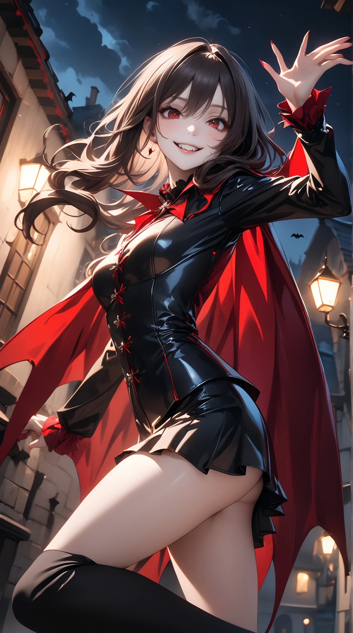 Selene, Kate Beckinsale, nude on top of church roof at night, heavy rain, lightning, open legs showing her pussy, underworld, pubic hair, perfect eyes, beautiful face, vampire cape, dark hair, pantyhouse, gloves, vampire teeth, blood