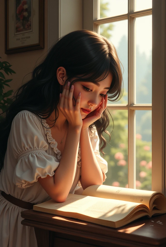 masterpiece, best quality, 
dark shot, a girl reading a book, Girl's messy bedroom,
In the quiet solitude of a late-night room, a girl finds herself immersed in the pages of a mysterious book, her face illuminated by the warm glow of a desk lamp, as her imagination brings to life a world of wonder, nostalgia, and a subtle touch of loneliness,
detailed skin texture, detailed cloth texture,  beautiful detailed face, intricate details, ultra detailed,
rim lighting, side lighting, cinematic light, ultra high res, 8k uhd, film grain,best shadow, delicate, RAW,  award winning photo,