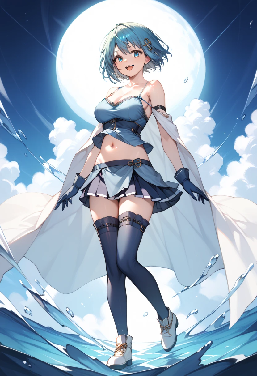 (actual),master piece,best quality,movie lighting,(Aerial photo from satellite),natural shadow,best details,professional photography,detailed background,Depth of bounds written,insanely detailed,Complex,beautiful,detailed face,Scattered beneath the surface,Aerial photo from satellite,1 huge breasts,full body esbian,light smile,seductive big breasts,blue hair.Ahoge,(MD Colorful),shift dress,Lie,Wet,beautiful legs、good hips and long legs、(super realistic pantyhose:1.2) Sea beaches, Small crab, water,