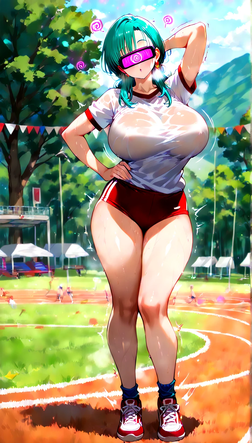 nsfw,fatwoman,naked,dancing,cheerleader,in the park,