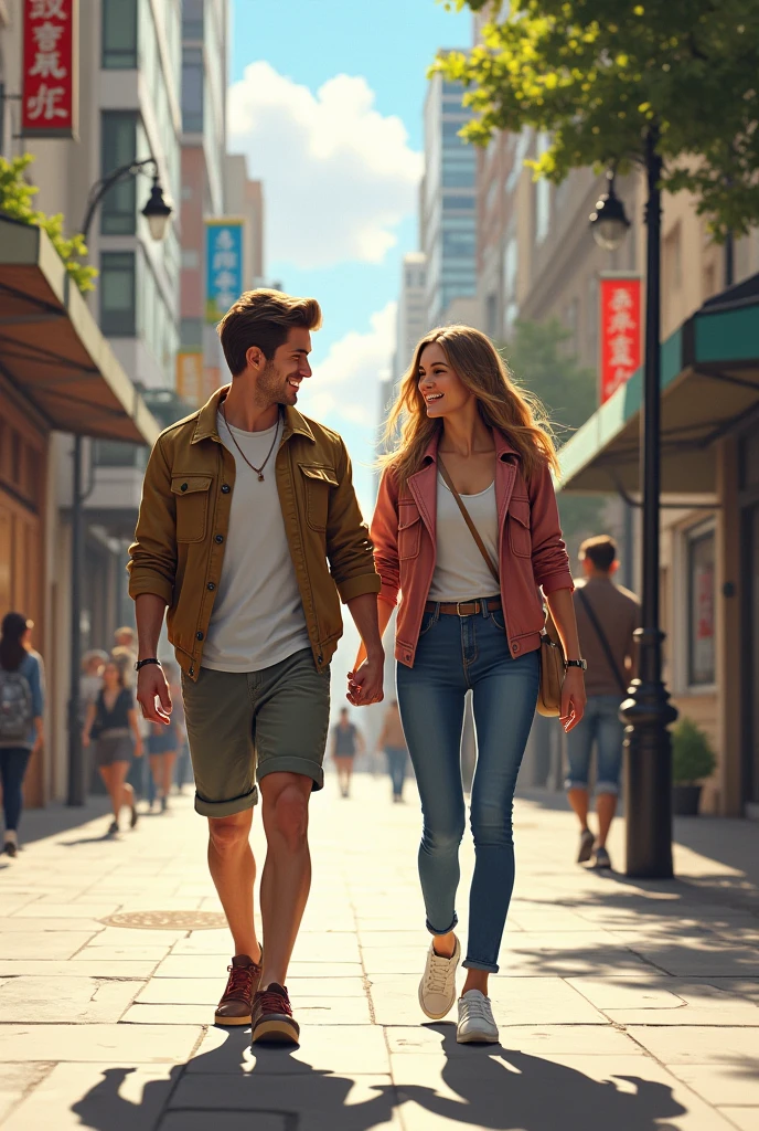 Youngman with girlfriend distroy in street