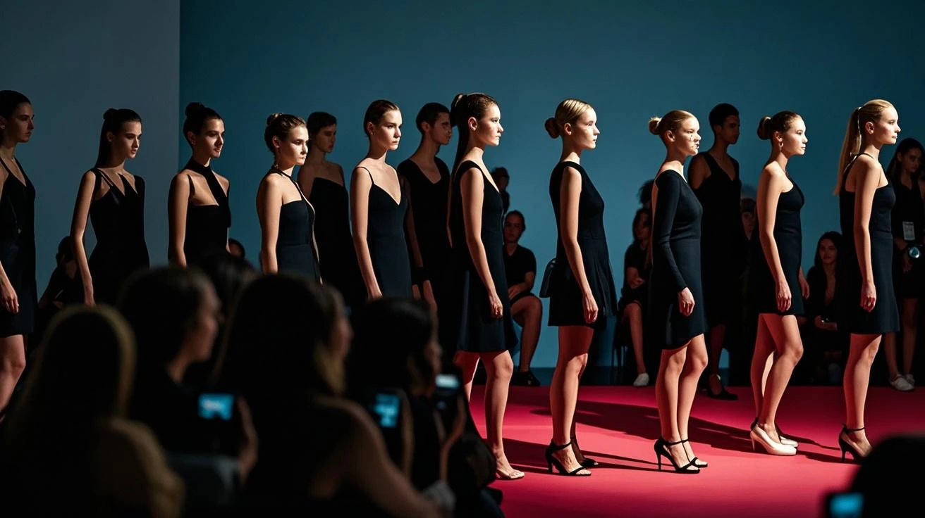 Fashion show, from behind