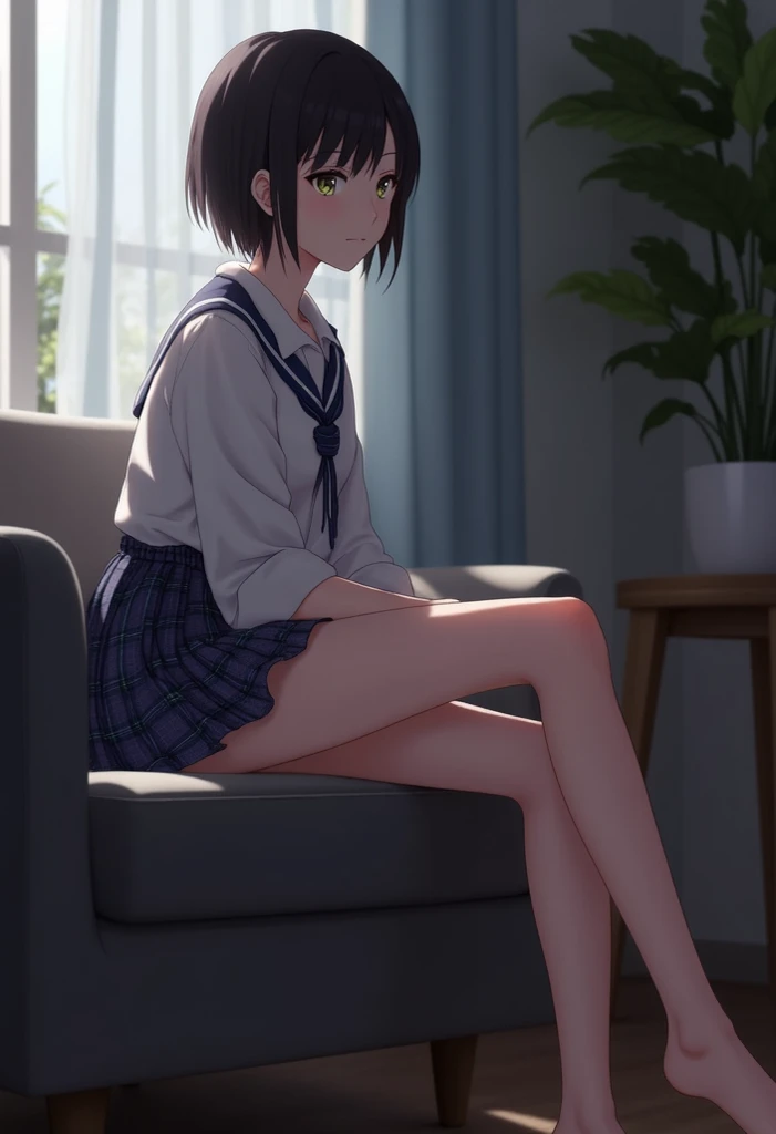 ,young people,Short shorts,White socks,Soles,Sitting