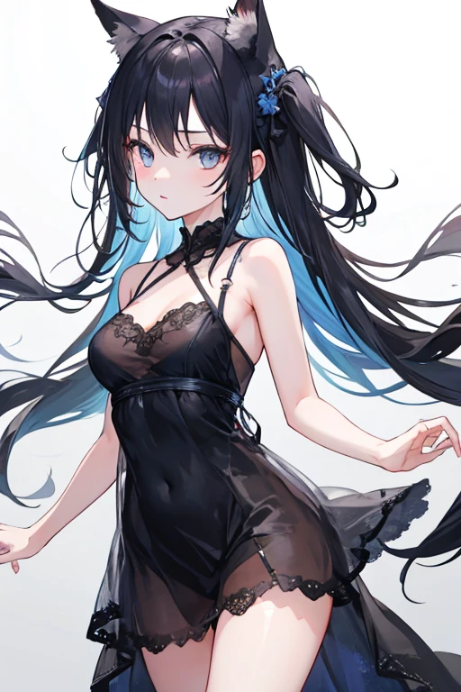 ((masterpiece,highest quality))、Only One Woman,black eye,black low pigtails,dull bangs,princess cut,smile,delicate hands,anime,figure,Two dimensions,beautiful girl,remove extra arms,remove extra legs,remove extra fingers